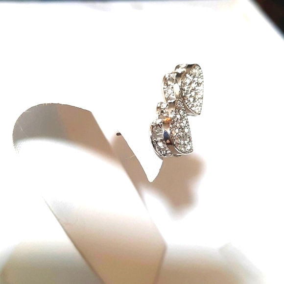 Swarovski Crystal Heart Stud Earrings NWOT - Picture 5 of 7